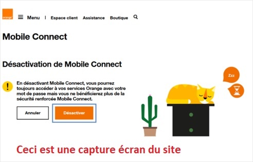 supprimer mobile connect